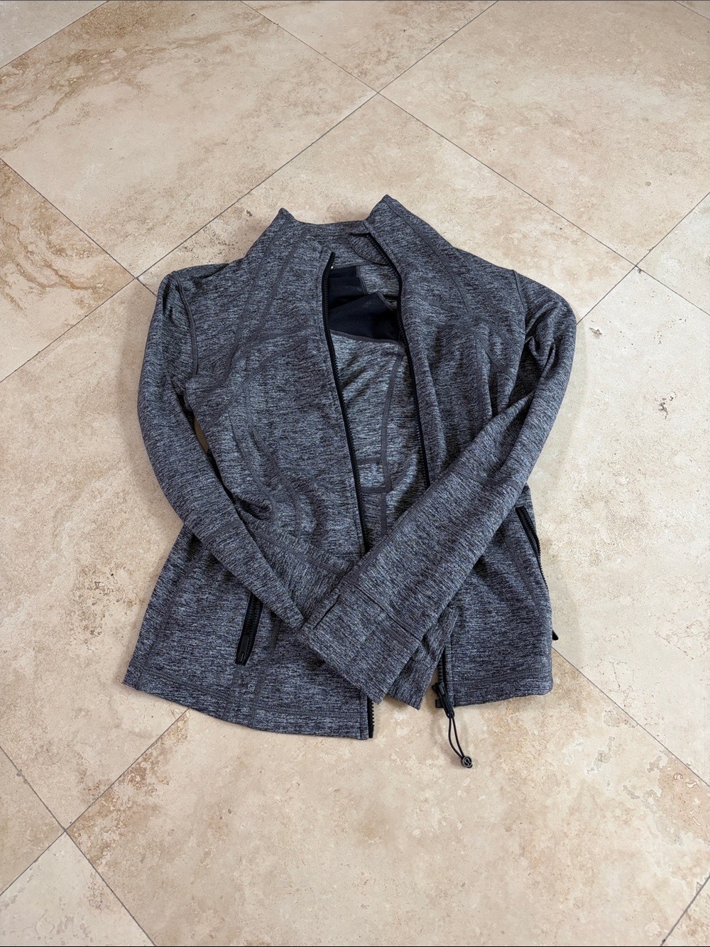 lululemon athletica Heathered Charcoal Zip Jacket